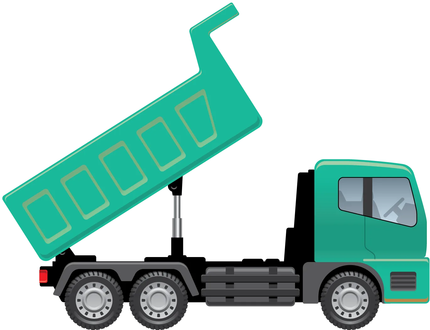 Dumpster rental truck illustration for port saint lucie