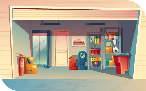 Garage clean out illustration in port saint lucie