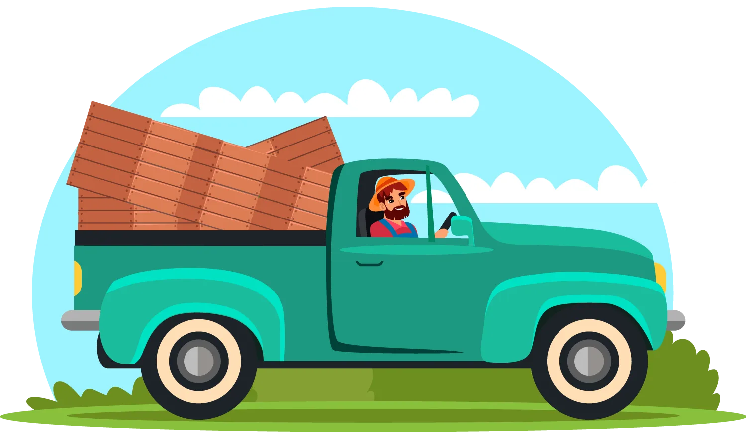 Hot tub disposal truck illustration for port saint lucie hot tub removal