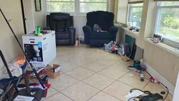 two recliners and small junk move out cleanout in port st lucie